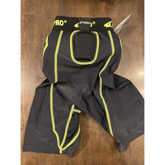 New Champro Football Girdle Pants Padded Youth Large Black Football Compression - Picture 6 of 6